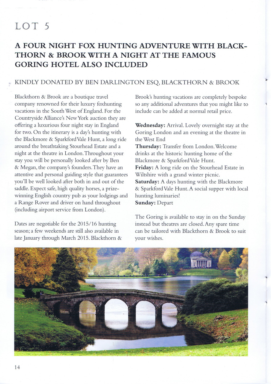 Luxury equestrian vacations